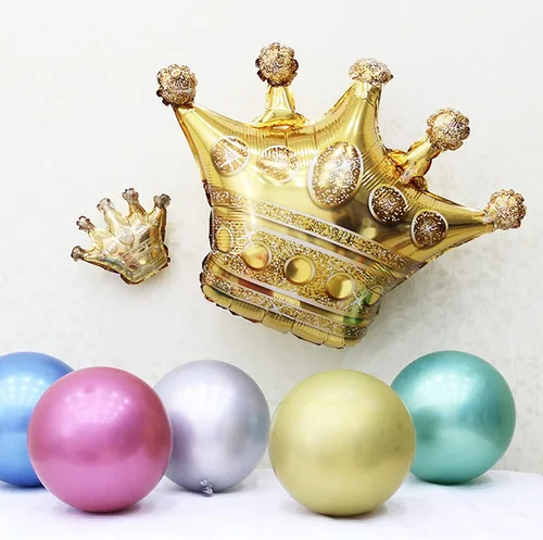 Miniatura 5 de 8 globos de papel de aluminio con corona dorada, decoraciones para fiestas, bodas, despedidas de soltera, matrimonios, compromisos