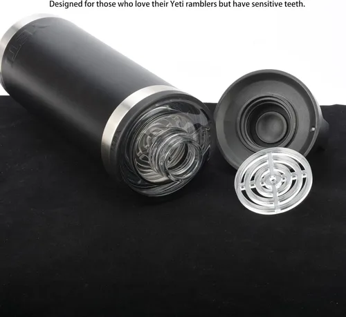 Miniatura 3 de Puerta bloqueadora de hielo/fruta para YETI Rambler Bottle Chug Cap Trumbler se adapta a tapas de botellas de 18, 26, 36, 46 onzas y tapas MagDock