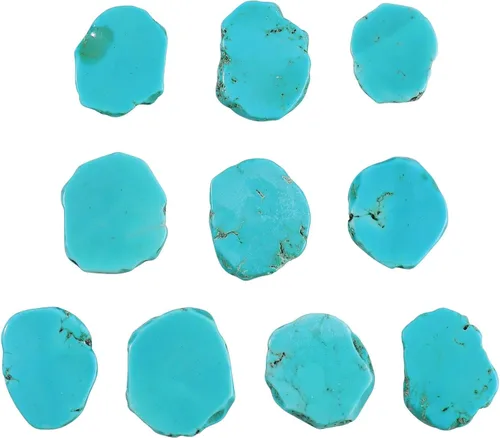 Miniatura 4 de COIRIS ZS-1133-L, 10 cuentas sueltas de piedras preciosas de turquesa blanca natural con forma irregular grande para hacer joyas (ZS-1133-L)