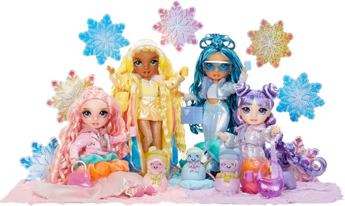 Miniatura 6 de Rainbow High Winter Wonderland Bella - Muñeca de moda rosa de 11 pulgadas con nieve mágica oculta en la moda que se hincha con agua y kit de muñeco