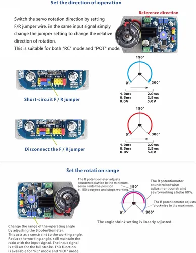Miniatura 6 de ASMC-05B Robot Servo de alta potencia de alta potencia de alto esfuerzo de torsión 12V ~ 24V 396.8 lbs.cm Manipulador robótico grande para RC Smart