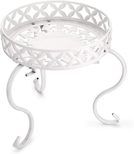Miniatura 5 de OwnMy Soporte de Metal Redondo para Plantas Resistente al Óxido, Soporte de Hierro para Macetas, Soporte para Plantas de Interior y Exterior de Alta