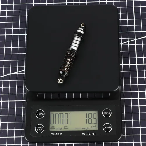 Miniatura 7 de RCAWD 7075 Amortiguadores de 80mm Universales para 1/10 RC Crawler, Mejoras para SCX10 I II III Pro 90046 AXI231017 TRX4 TRX6 Redcat D90 MST RC Negro