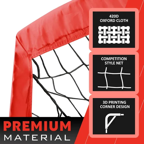 Miniatura 2 de Portería de fútbol infantil de 9 x 5 pies con bolsa de transporte, red de fútbol plegable portátil para entrenamiento en el patio trasero, uso