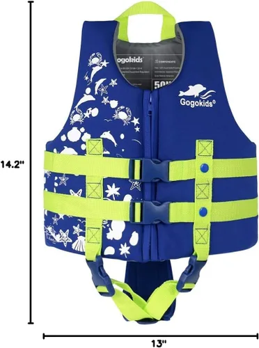 Miniatura 8 de Gogokids Chaleco de natación para niños, flotadores para bebés – Chaleco de flotabilidad para niños y niñas para piscina y playa, para niños de 2 a