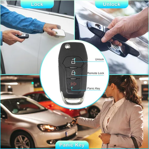 Miniatura 3 de X AUTOHAUX 315MHz N5F-A08TAA Reemplazo inteligente de proximidad sin llavero remoto para Ford F150 F250 F350 2015-2019 para F450 F550 2018-2019