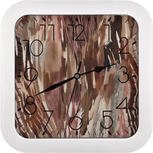 Miniatura 23 de 10" Square Modern Wall Clock,Animal Patterns Print Kitchen Clocks Wall Battery Operated,Silent Non Ticking Unique Funny Cute Wall Clock for Living