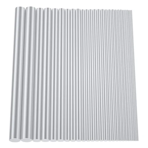 Miniatura 12 de DYWISHKEY 20 varillas de aluminio de 0.069 pulgadas x 3.94 pulgadas, varillas de eje sólido de metal, barra de torno para hacer manualidades