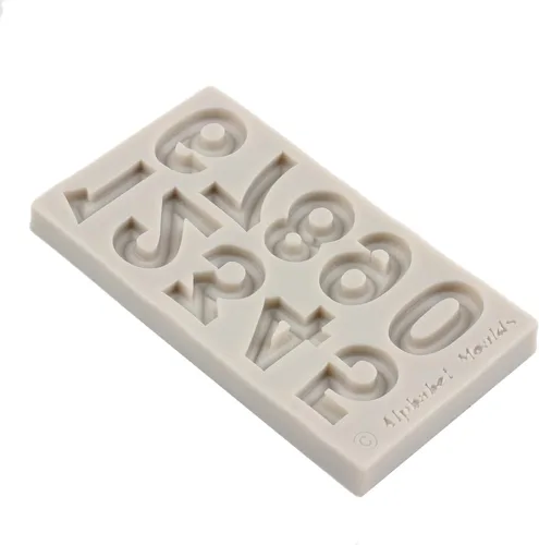 Miniatura 4 de Moldes de silicona para fondant número 3D 0-9, moldes para hornear chocolate para decoración de pasteles, decoración de cupcakes, caramelo y goma