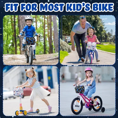 Miniatura 3 de Cesta de bicicleta para niños y niñas, bolsa de manillar de bicicleta, bolsa de almacenamiento frontal para bicicleta, accesorios para equilibrio