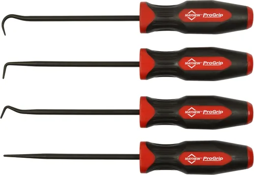 Miniatura 11 de Mayhew Tools 13091 ProGrip - Juego de púas largas en miniatura, acabado de óxido negro, juego de 4 piezas