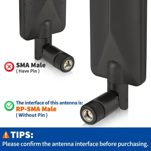 Miniatura 2 de Bingfu Antena celular 4G LTE RP-SMA macho 9dBi paquete de 10 unidades para cámara de juego de senderos, enrutador inalámbrico, compatible