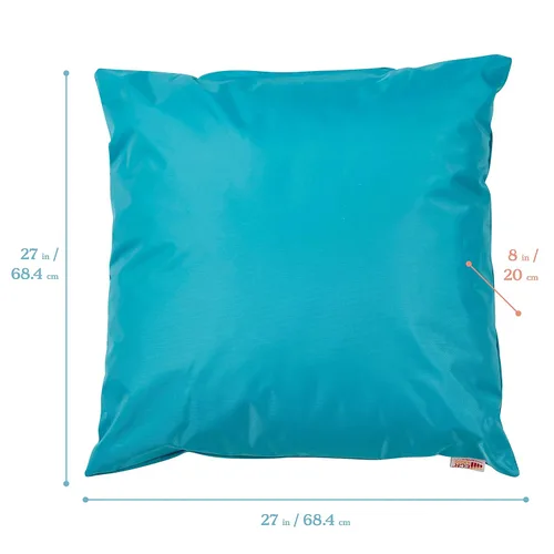 Miniatura 2 de ECR4Kids Cojín Jumbo para interiores y exteriores, para niños, 27 x 27 pulgadas, esenciales para el aula, turquesa