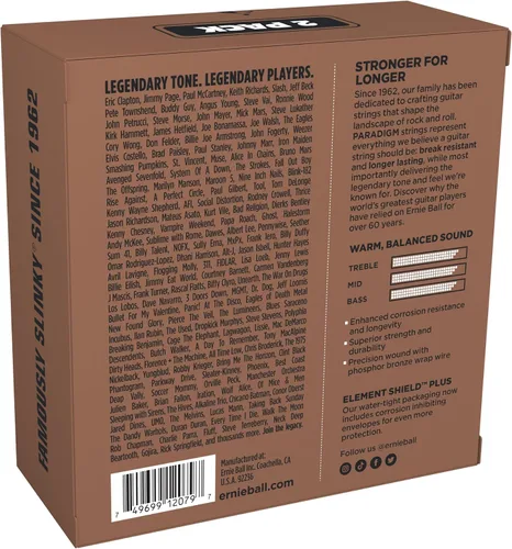Miniatura 2 de Ernie Ball Cuerdas de guitarra acústica Medium Light Paradigm Phosphor Bronze - Paquete de 2 unidades 12-54 (P03676)