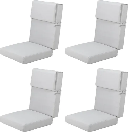 Miniatura 28 de Aoodor Juego de 1 cojines para sillas de patio de 44 x 21 pulgadas, resistentes a la decoloración y al agua, relleno de espuma de esponja