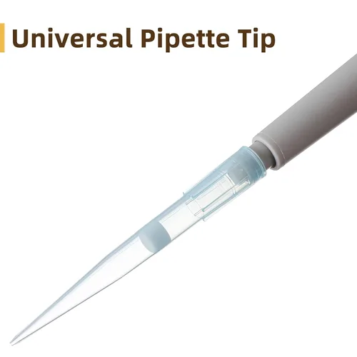 Miniatura 3 de 4E's USA Punta de pipeta de 500 µl, puntas universales, sin ARNasa/DNasa, segura para pirógenos, punta de pipeta azul estéril con filtro, 96 puntas