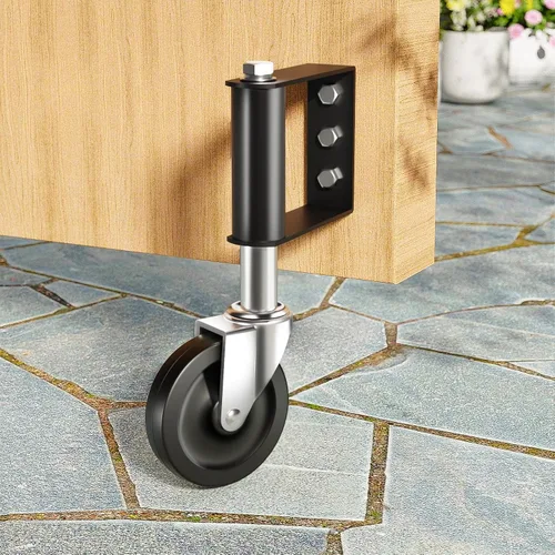 Miniatura 8 de Ronlap Ruedas de Puerta para Puerta de Madera, Rueda de Rodamiento de Puerta con Resorte Cargado para Tubo de Metal Puerta Batiente Rueda de Puerta