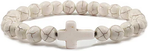 Miniatura 6 de Pulseras de turquesa para mujer, pulsera de gema de energía equilibrada, pulsera unisex, pulsera de yoga azul, pulsera de chakras para mujer, regalo