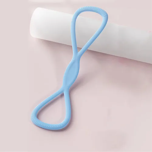 Figura 8 bandas de resistencia para mujeres y hombres – Cuerda de tracción de silicona de 15 libras para entrenamiento de hombros, espalda y brazos