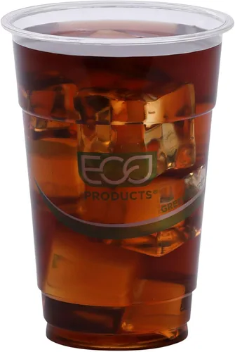 Miniatura 7 de ECO PRODUCTS GreenStripe - Vasos de plástico PLA transparentes compostables de 10 onzas, caja de 1000, vasos fríos desechables renovables a base