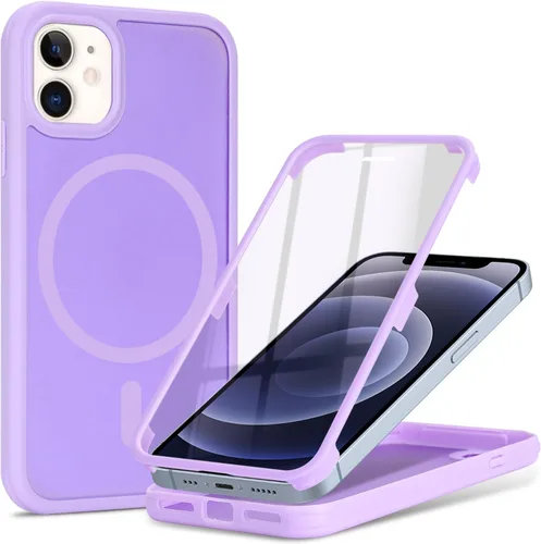 Miniatura 35 de Funda magnética para iPhone 12 mini con protector de pantalla integrado, compatible con MagSafe, para Apple 12 Mini, fundas de cuerpo completo