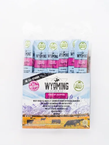 Miniatura 8 de Wyoming Palitos de carne 100% alimentados con pasto – 4 veces cada sabor – Humo de nogal vaquero, jengibre salvaje y jalapeño original – Snacks