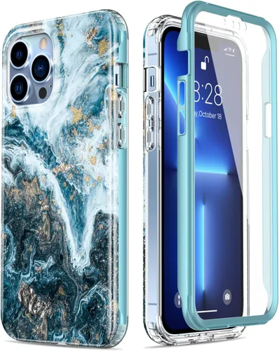 Miniatura 19 de Esdot Funda protectora para iPhone 13 Mini con protector de pantalla integrado, protección de grado militar con diseños de moda para mujeres