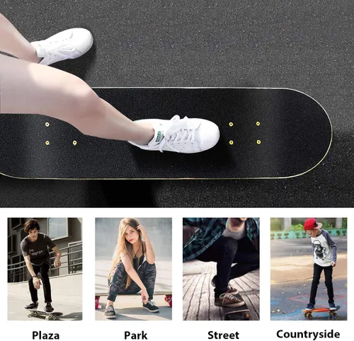 Miniatura 7 de PHOEROS Complete Skateboards- Standard Skateboards for Beginners Kids Boys Girls Teenager- 31''x 8''Canadian Maple Cruiser Pro Skate Board