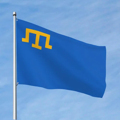Miniatura 2 de Bandera del pueblo tártaro de Crimea de 4 x 6 pies, poliéster duradero, divertido cartel decorativo para exteriores, banderas de patio
