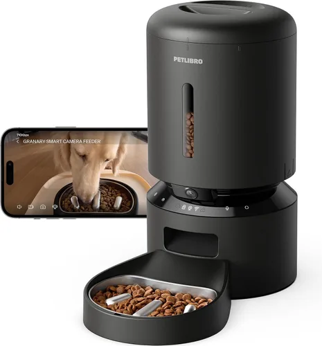 PETLIBRO Comedero automático para perros con cámara, dispensador automático de comida para gatos, comedero lento para perros, video HD 1080P con