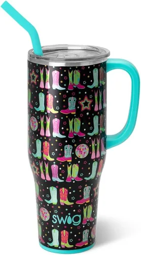 Miniatura 39 de Swig Life - Taza Mega de 40 onzas, Taza de 40 oz con asa y pajita, apta para portavasos, apta para lavavajillas, taza aislante extra grande