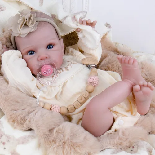 Miniatura 14 de Milidool Muñecas de bebé recién nacidas realistas de 20 pulgadas con cuerpo posable, muñecas de bebé de la vida real con accesorios para niñas