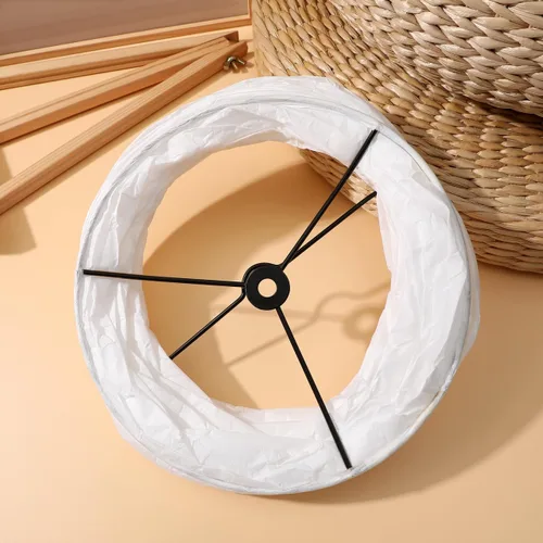 Miniatura 8 de Pantalla de pie – Lámpara de pie de papel de estilo nórdico para sala de estar, dormitorio, decoración de hotel, 36, 22 x 8, 66 pulgadas, cubierta