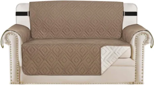 Miniatura 64 de H.VERSAILTEX Funda reversible para silla, protector de muebles antideslizante, resistente al agua, con correas elásticas de 2 pulgadas