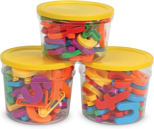 Miniatura 6 de Learning Resources Juego combinado de letras y números magnéticos jumbo - 80 piezas, juguetes de aprendizaje para niños de 3 años en adelante, ABC