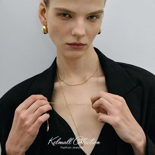 Miniatura 45 de KELMALL Aretes tipo argolla de oro de 14 quilates para mujer, hipoalergénicos, gruesos, redondos, no se deslustra, para orejas sensibles