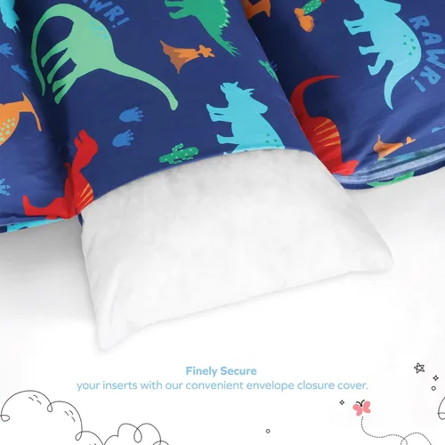 Miniatura 2 de Boston Linen Co. - Funda de almohada para niños, funda de cama de dinosaurio Rawr para niños, tumbona para leer, descansar y juegos, tamaño King