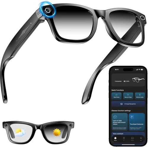 Miniatura 7 de Lentes de cámara inteligente AI para hombres y mujeres, fotografía 4K, grabación de video HD de 1080P, traducción en tiempo real, audio de oído