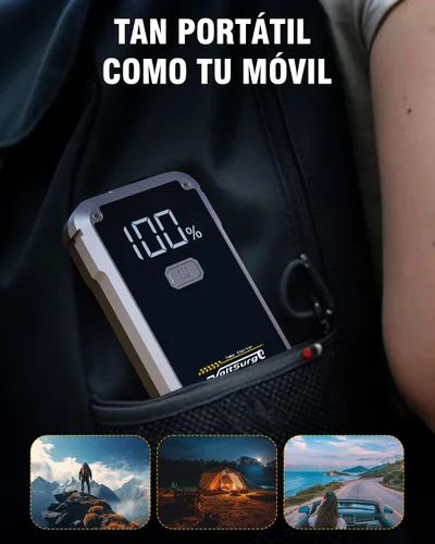 Miniatura 6 de Arrancador de coche de 6000 A, arrancador de batería portátil de 12 V para motores de gasolina de hasta 7.0 L y 5.5 L diésel, cargador de batería