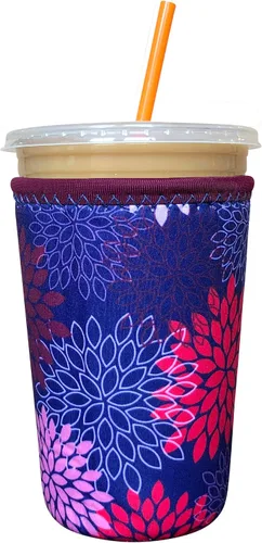 Miniatura 76 de Funda Koverz para café helado, funda aislante de neopreno para taza, se ajusta a una taza de café de 32 Oz., lavable y reutilizable, accesorios