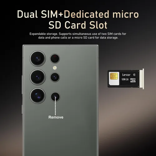 Miniatura 6 de Teléfono I24 Ultra desbloqueado de 16+512 GB, bolígrafo integrado, batería de teléfono inteligente de 6800 mAh, pantalla HD de 6.82 pulgadas, Verde