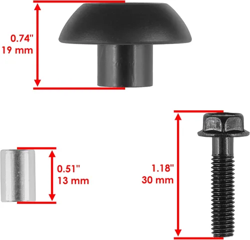 Miniatura 2 de Caltric 2 empuñaduras y protector compatibles con Honda Foreman 400 TRX400FW 4X4 1995 1996 1997