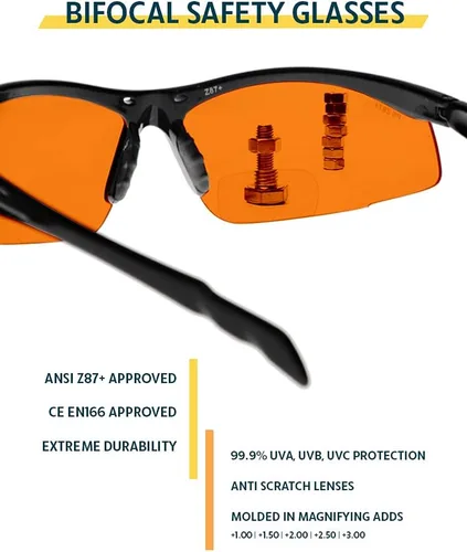 Miniatura 8 de Gafas de seguridad bifocales SB-9000 con lentes naranjas