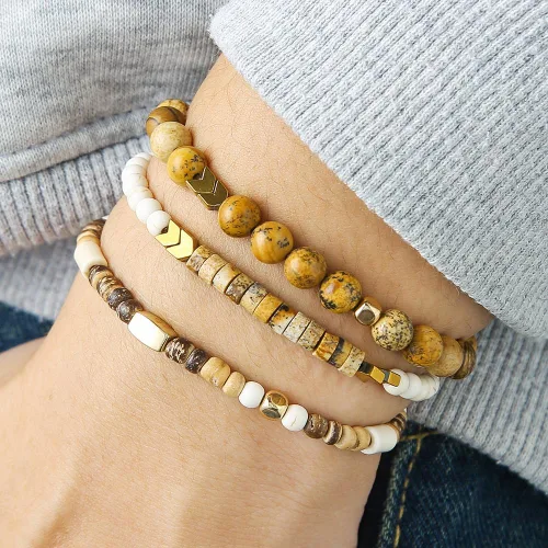 Miniatura 3 de Pulsera gótica ajustable punk trenzada multicapa Grunge conjunto de pulseras con cuentas Emo Metal Cuff Wrap Pulseras apilables regalo