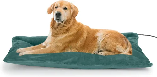 Miniatura 14 de Cama térmica para gatos al aire libre, almohadilla térmica suave para mascotas con cable envuelto en acero, calentador exterior de mascotas para Gris