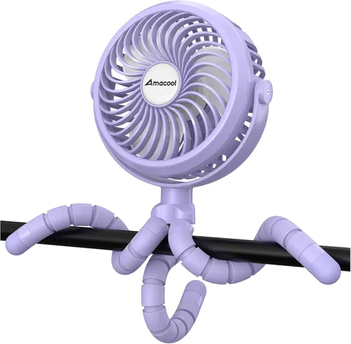 Miniatura 9 de AMACOOL Ventilador de cochecito a pilas, esenciales de viaje para bebés para la playa, Disney, para recién nacidos, regalos de baby shower, búsqueda