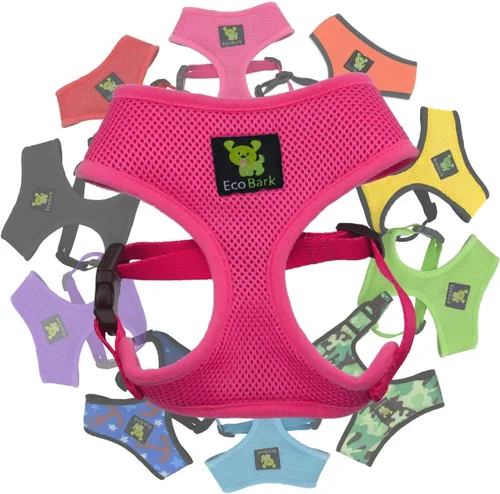Miniatura 19 de EcoBark Arnés para perro - Arnés de máxima comodidad ecológico - Lujoso chaleco de malla suave - Arnés sobre la cabeza sin tirones ni