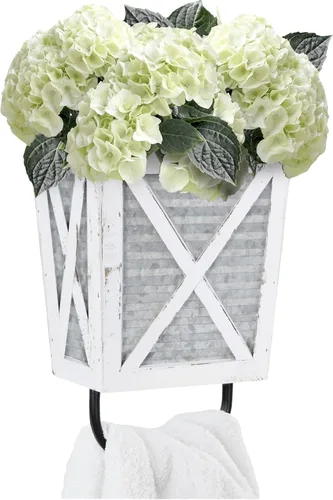 Autumn Alley Farmhouse Decor - Toallero de mano rústico para pared de baño, para pared de cocina con almacenamiento de madera, añade encanto a tu
