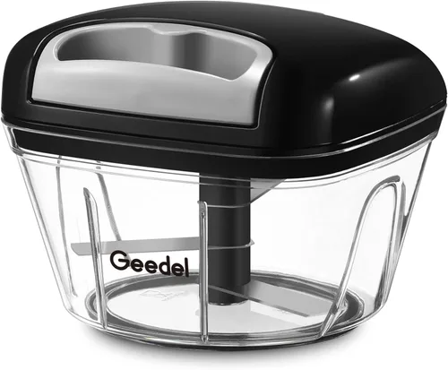 Miniatura 11 de Procesador manual de alimentos, cortador de verduras Geedel con cuerda, picador de alimentos y cortador de verduras para verduras, frutas, ensalada