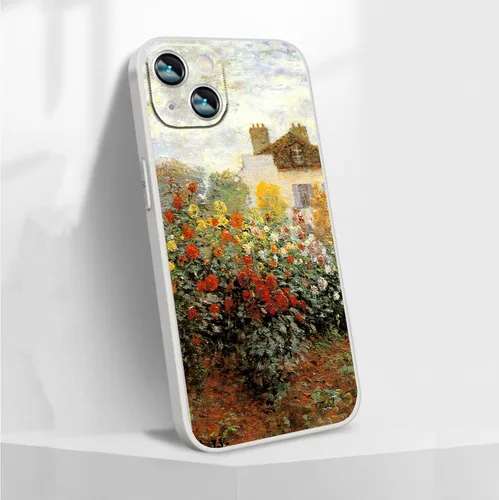 Miniatura 2 de Funda para iPhone 14 Plus, Classic Art Monet Painting Retro Landscape Phone Case para mujeres y hombres, cubierta protectora delgada de TPU flexible
